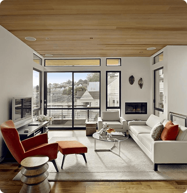Spacious modern apartment interior