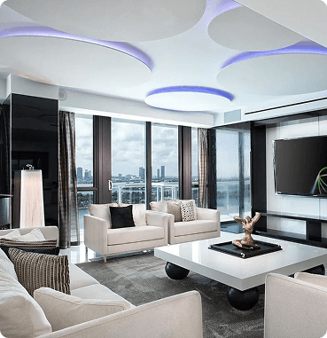 Luxury apartment living room